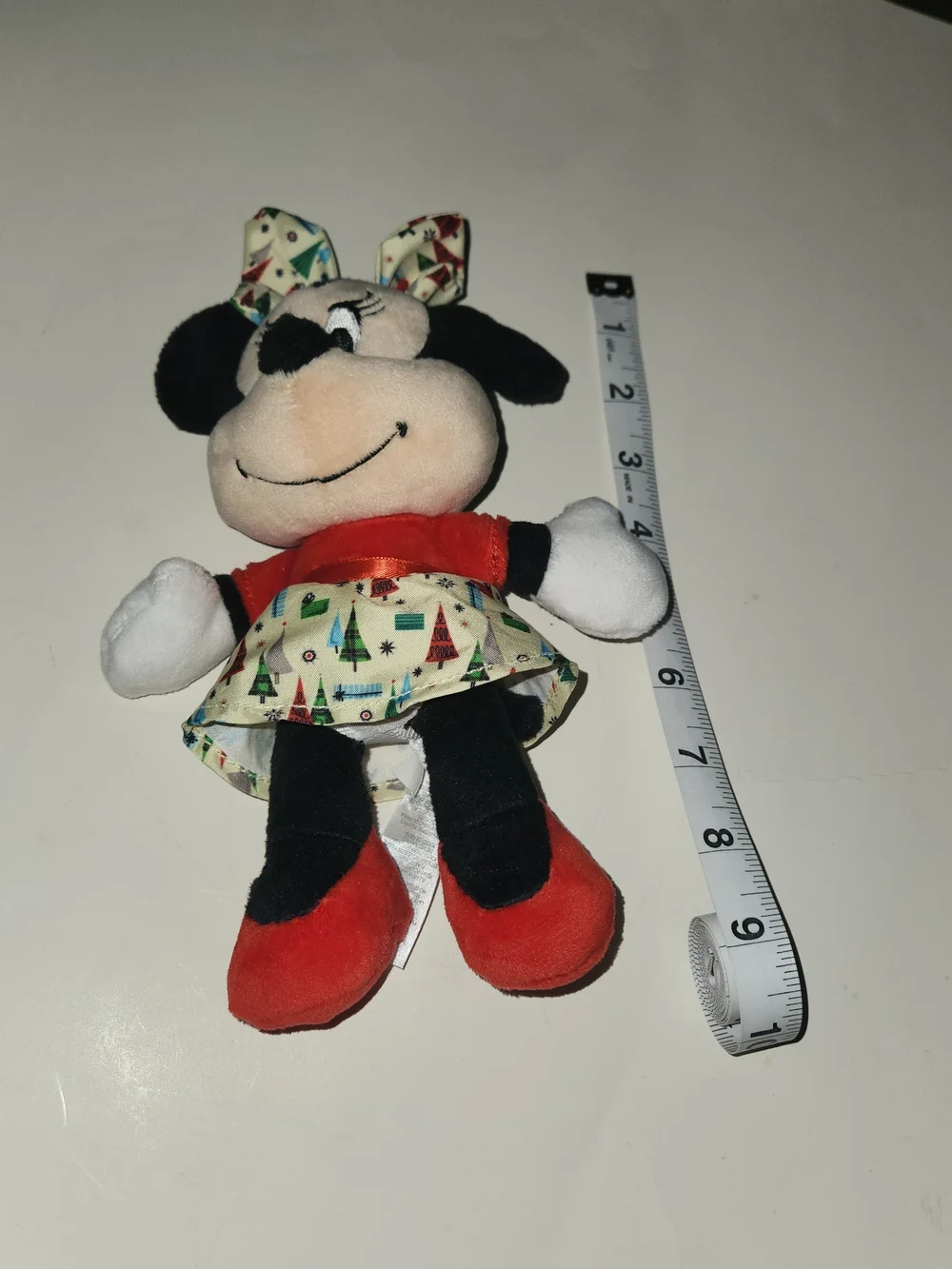 Minnie Mouse Plush Toy - Red & Cream Holiday Dress